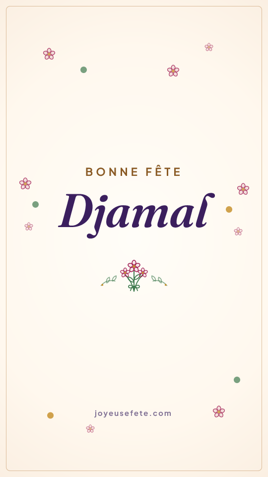 Image « Bonne fête Djamal » au format story