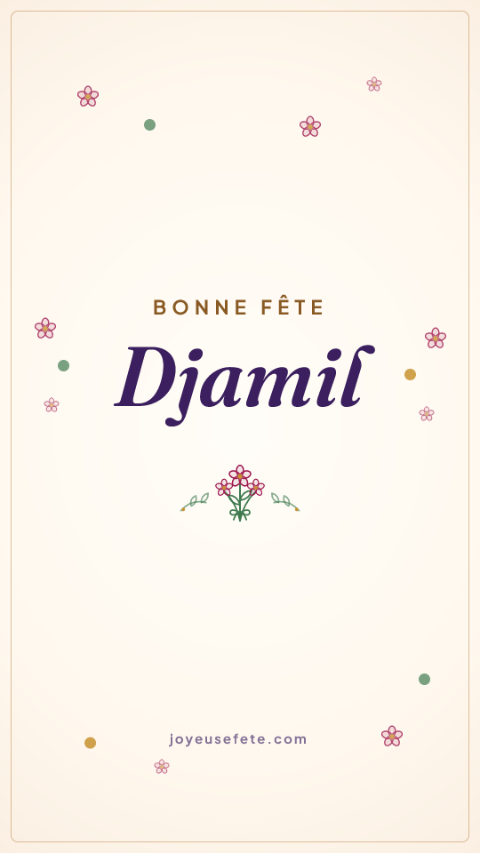 Image « Bonne fête Djamil » au format story