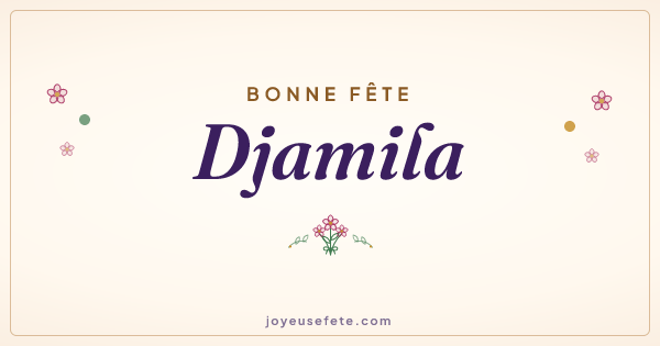 Image « Bonne fête Djamila » au format large