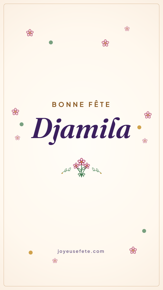 Image « Bonne fête Djamila » au format story