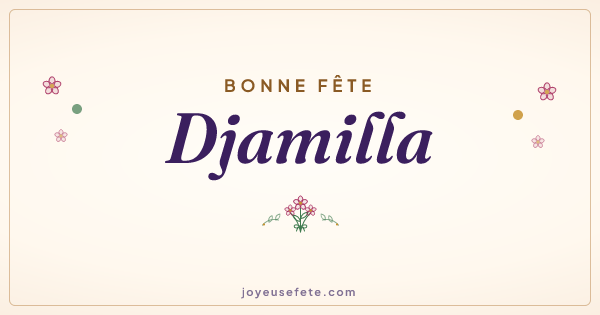 Image « Bonne fête Djamilla » au format large