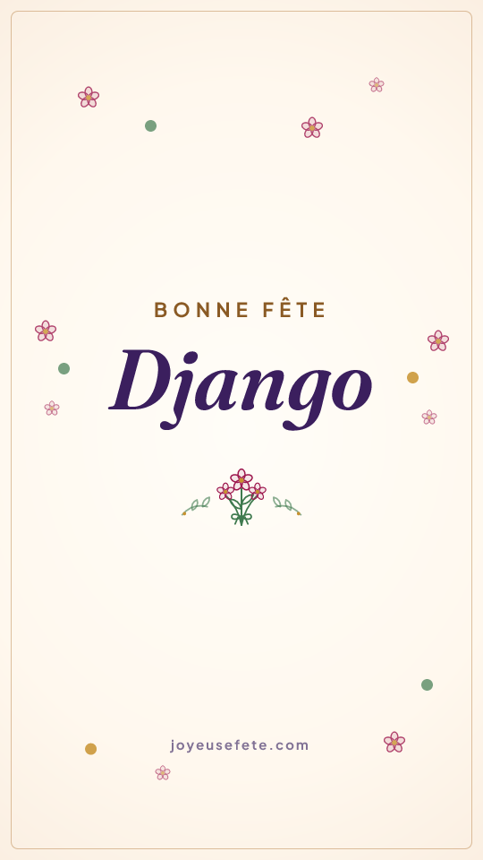 Image « Bonne fête Django » au format story