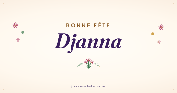 Image « Bonne fête Djanna » au format large