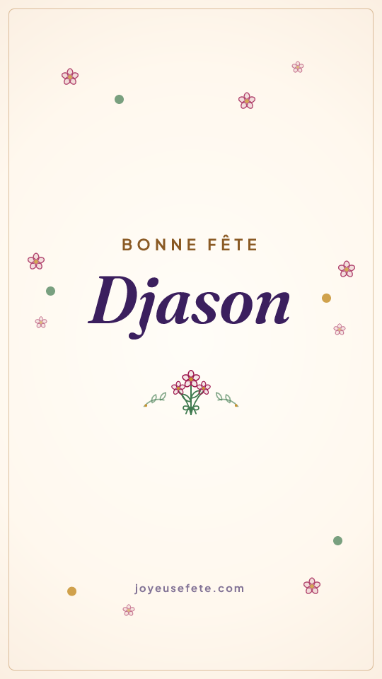 Image « Bonne fête Djason » au format story