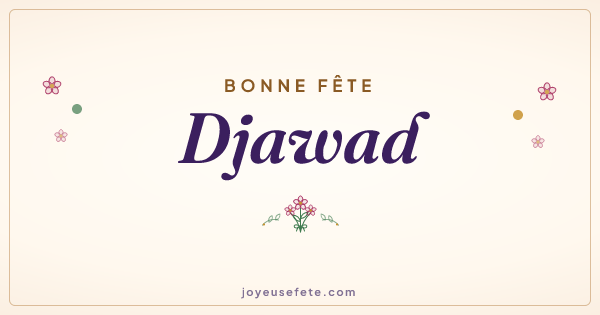 Image « Bonne fête Djawad » au format large