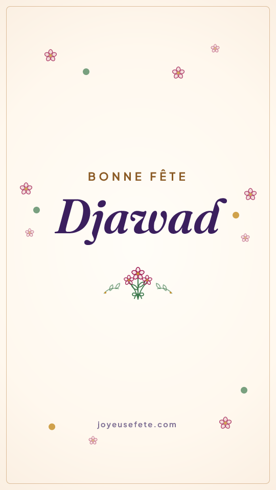 Image « Bonne fête Djawad » au format story