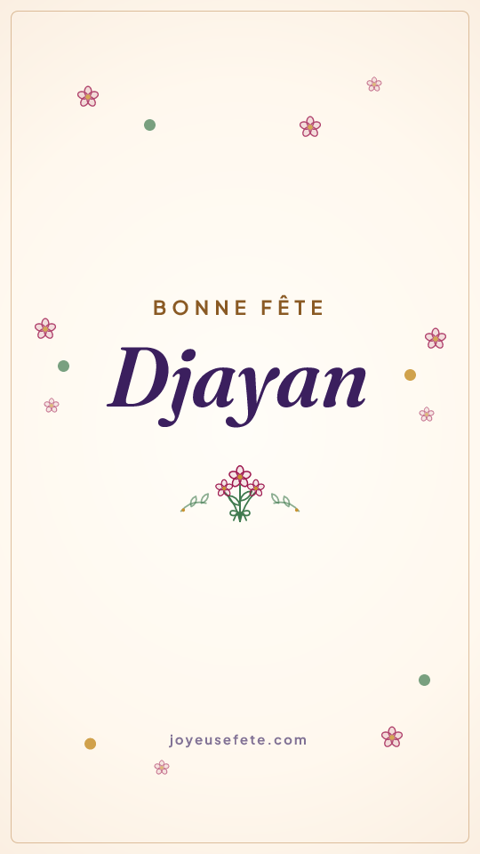 Image « Bonne fête Djayan » au format story