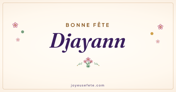 Image « Bonne fête Djayann » au format large