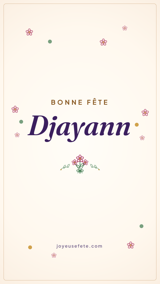 Image « Bonne fête Djayann » au format story