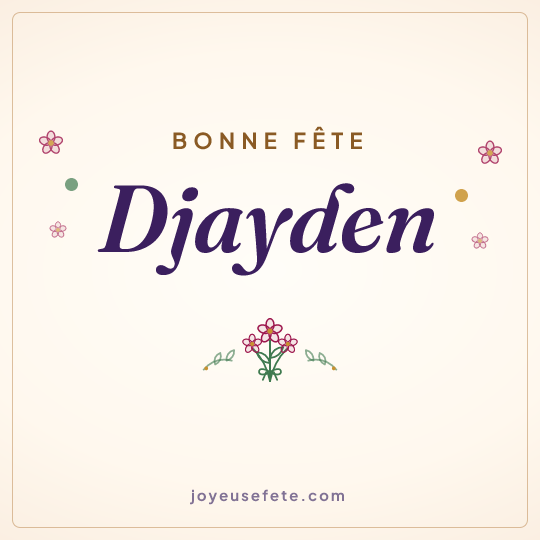 Image carrée « Bonne fête Djayden » pour WhatsApp