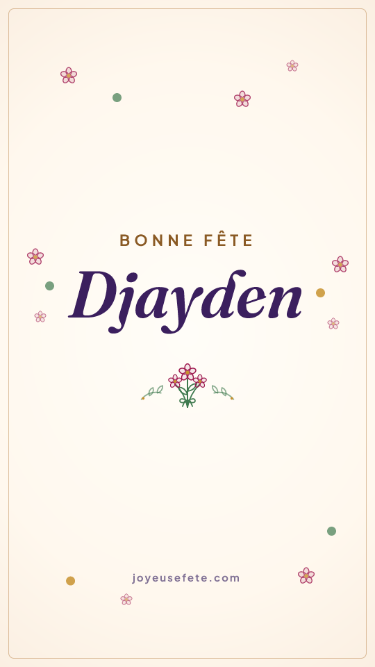 Image « Bonne fête Djayden » au format story
