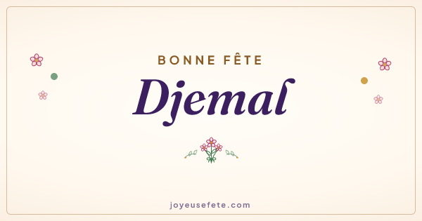 Image « Bonne fête Djemal » au format large
