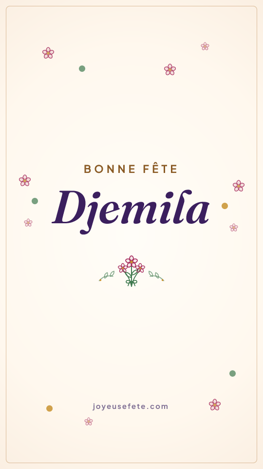 Image « Bonne fête Djemila » au format story