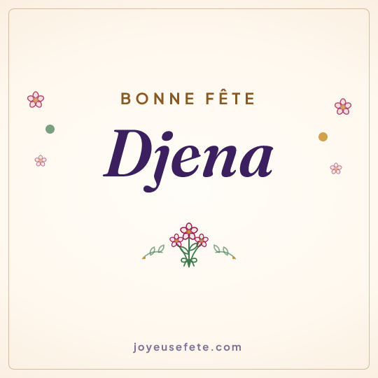 Image carrée « Bonne fête Djena » pour WhatsApp