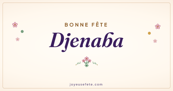 Image « Bonne fête Djenaba » au format large