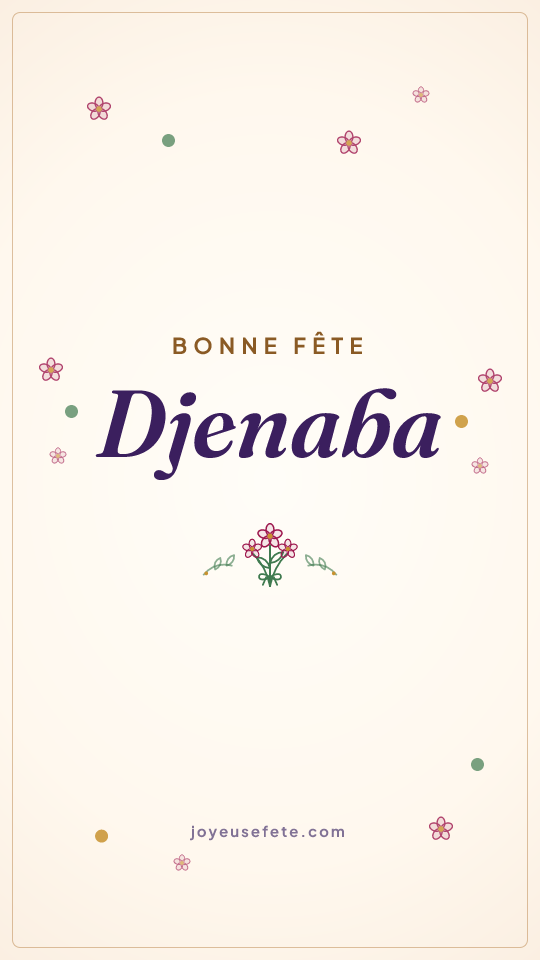 Image « Bonne fête Djenaba » au format story