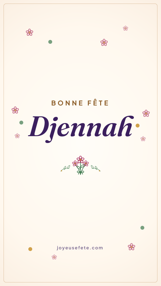 Image « Bonne fête Djennah » au format story