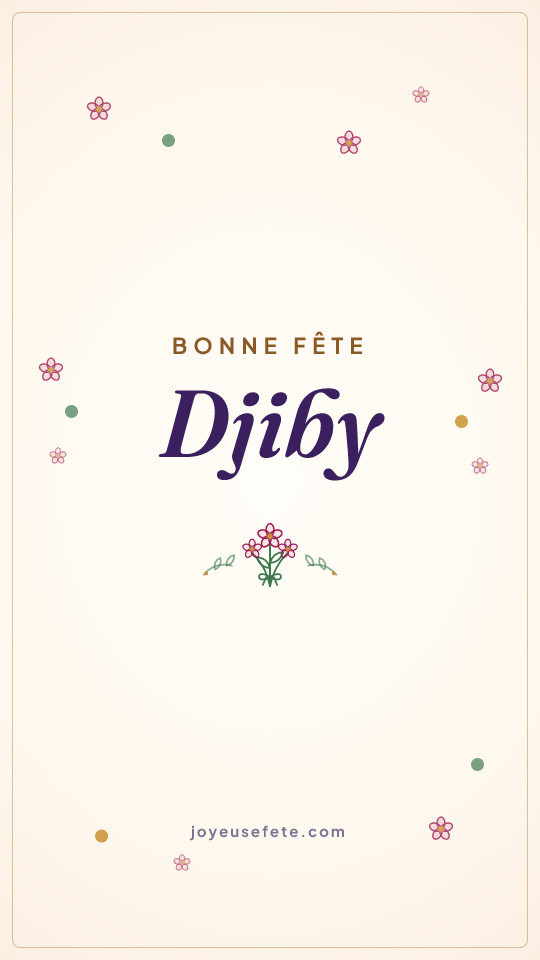 Image « Bonne fête Djiby » au format story