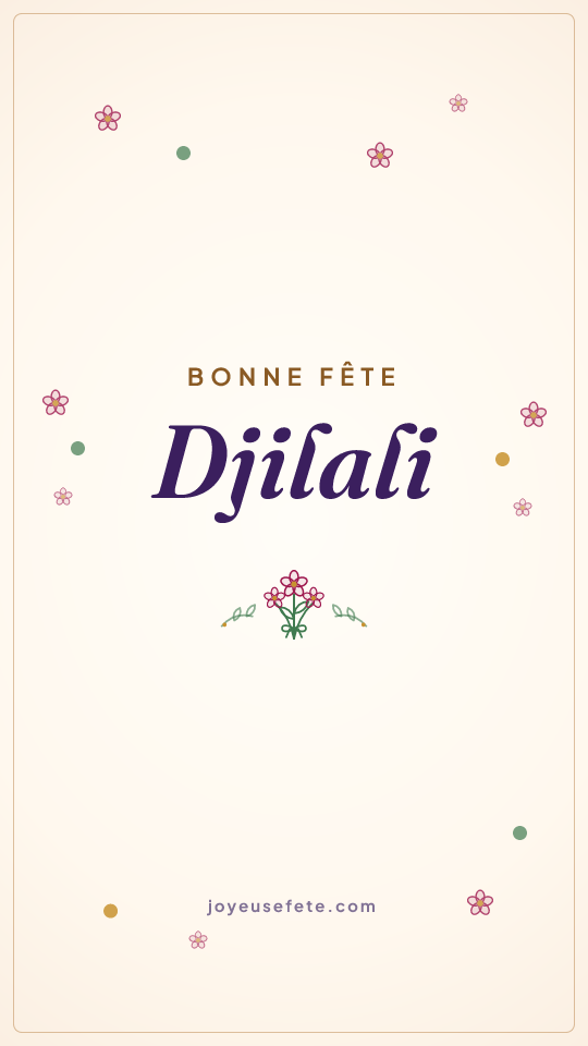 Image « Bonne fête Djilali » au format story