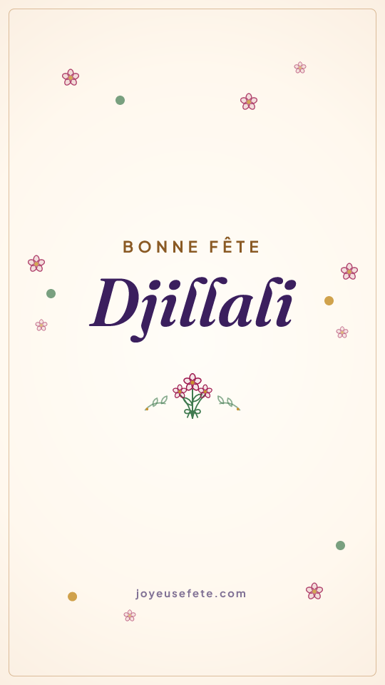 Image « Bonne fête Djillali » au format story