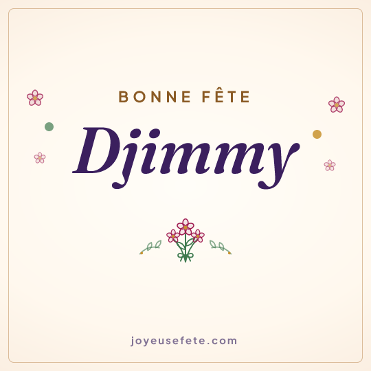 Image carrée « Bonne fête Djimmy » pour WhatsApp