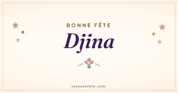 Image « Bonne fête Djina » au format large