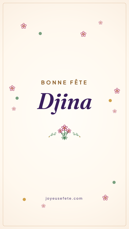 Image « Bonne fête Djina » au format story