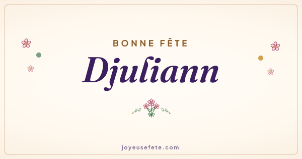 Image « Bonne fête Djuliann » au format large