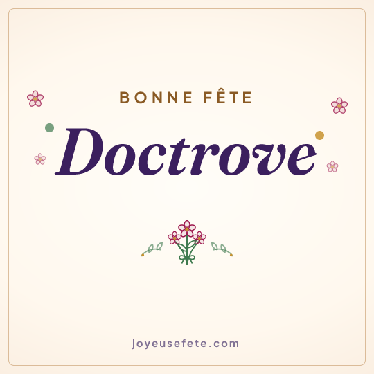 Image carrée « Bonne fête Doctrove » pour WhatsApp