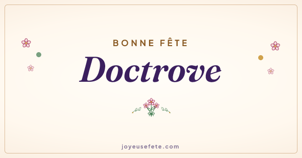 Image « Bonne fête Doctrove » au format large