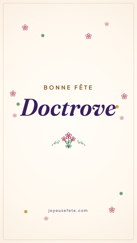 Image « Bonne fête Doctrove » au format story