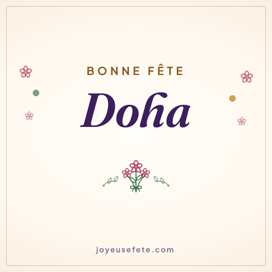 Image carrée « Bonne fête Doha » pour WhatsApp