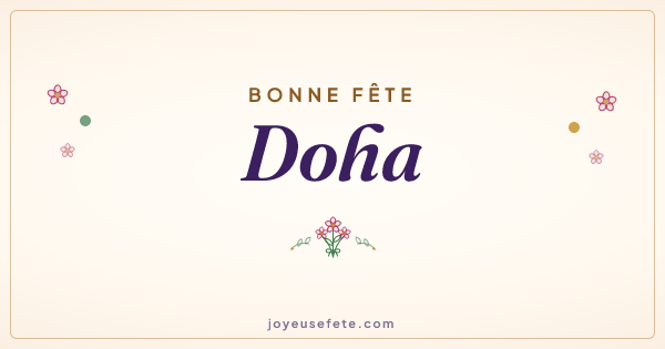 Image « Bonne fête Doha » au format large