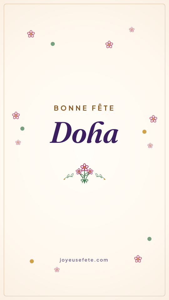 Image « Bonne fête Doha » au format story