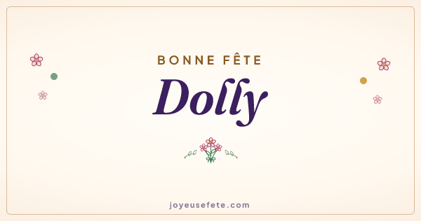 Image « Bonne fête Dolly » au format large