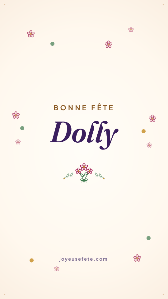 Image « Bonne fête Dolly » au format story