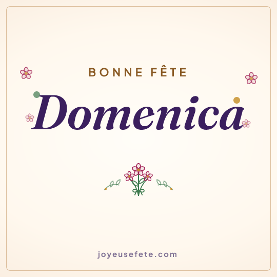 Image carrée « Bonne fête Domenica » pour WhatsApp