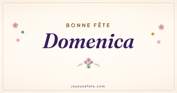 Image « Bonne fête Domenica » au format large
