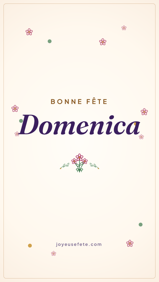 Image « Bonne fête Domenica » au format story