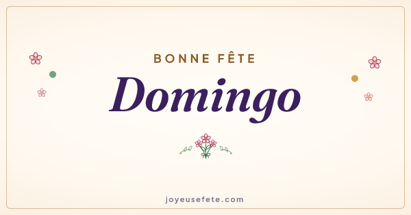 Image « Bonne fête Domingo » au format large