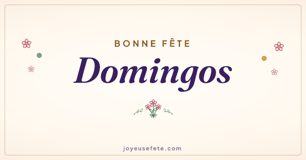 Image « Bonne fête Domingos » au format large