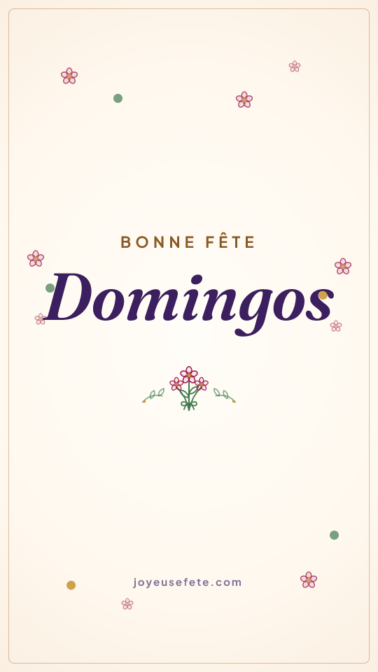 Image « Bonne fête Domingos » au format story