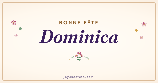 Image « Bonne fête Dominica » au format large
