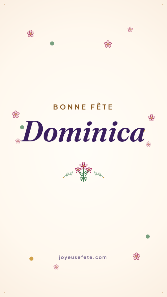 Image « Bonne fête Dominica » au format story