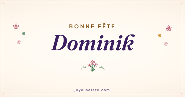 Image « Bonne fête Dominik » au format large