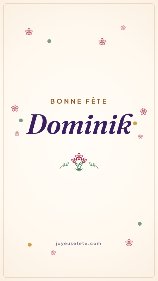 Image « Bonne fête Dominik » au format story