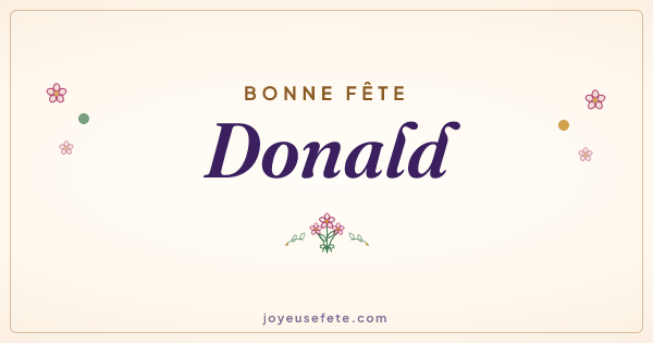 Image « Bonne fête Donald » au format large