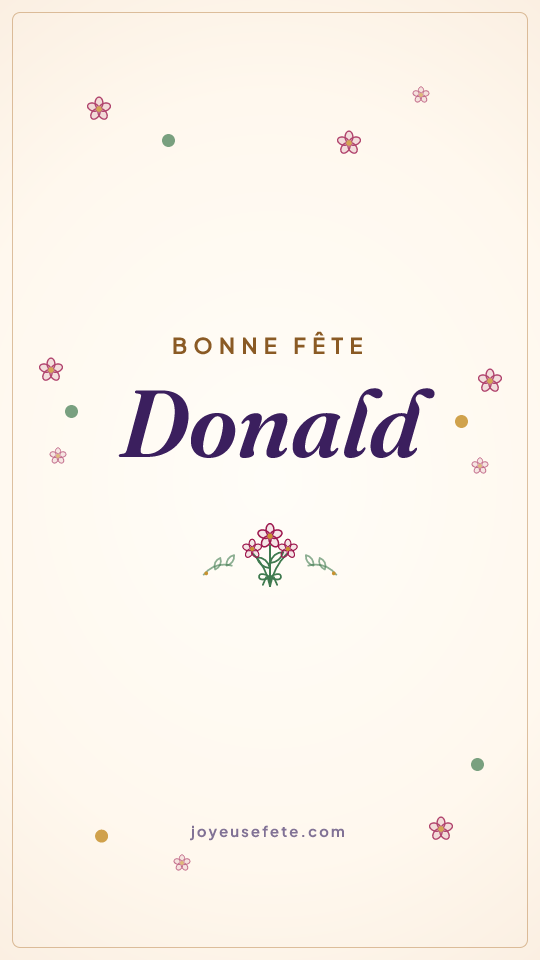 Image « Bonne fête Donald » au format story