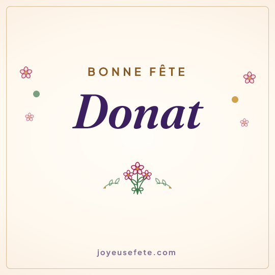 Image carrée « Bonne fête Donat » pour WhatsApp