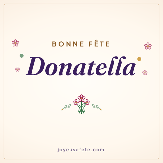 Image carrée « Bonne fête Donatella » pour WhatsApp